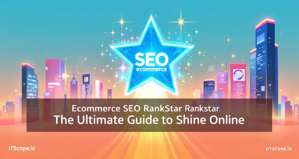 Ecommerce SEO RankStar illustration highlighting key strategies to succeed online