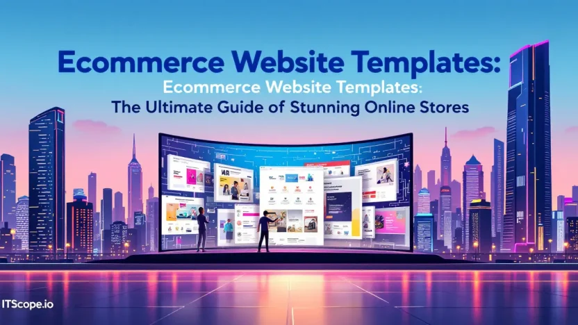 Ecommerce website templates illustration showing key design concepts for creating stunning online stores