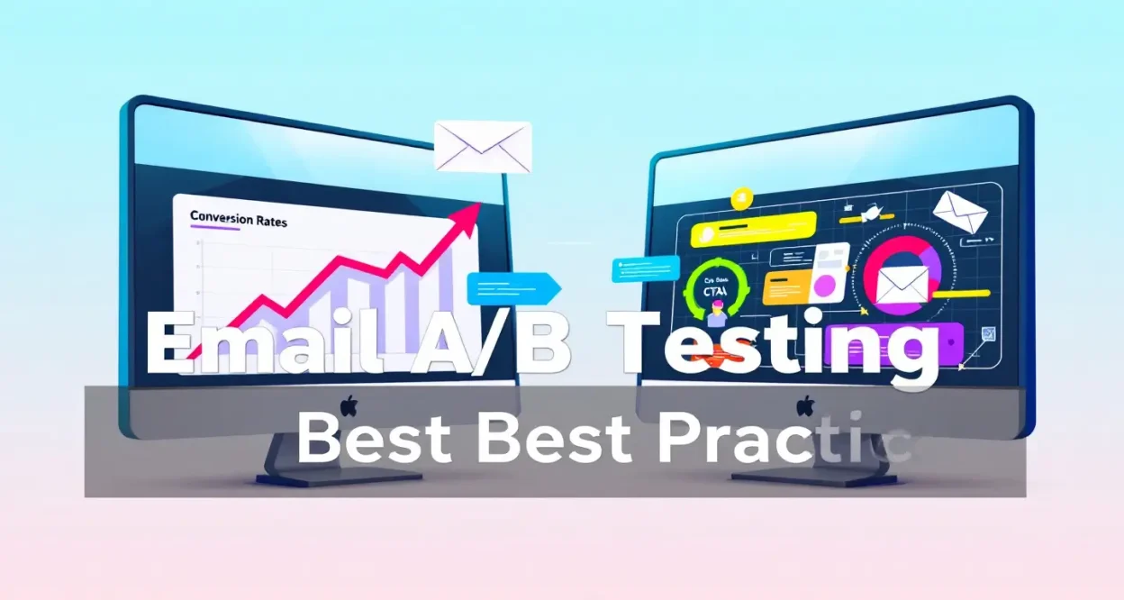 Email A/B Testing Best Practices illustration showing key optimization strategies