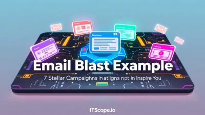 Email Blast Examples illustration displaying key campaign strategies