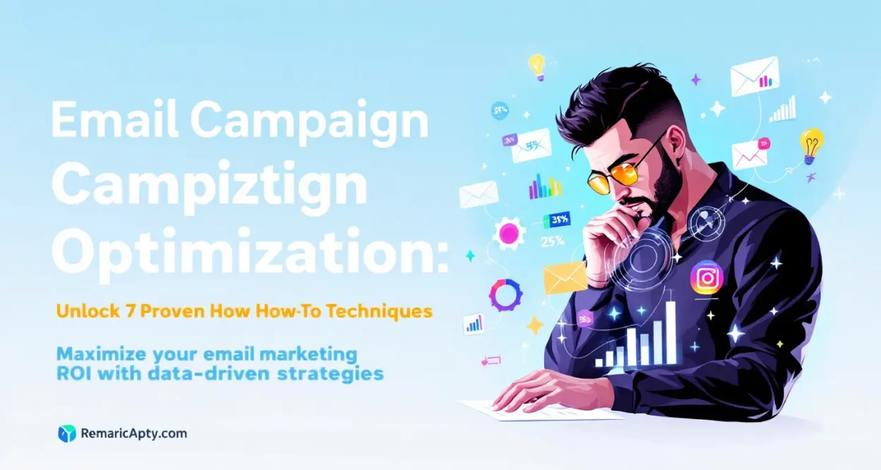 Email Campaign Optimization illustration depicting strategy and analysis