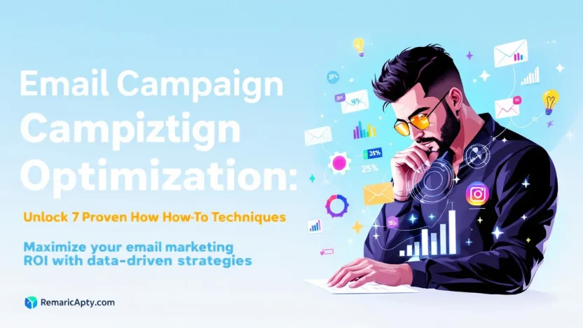 Email Campaign Optimization illustration depicting strategy and analysis