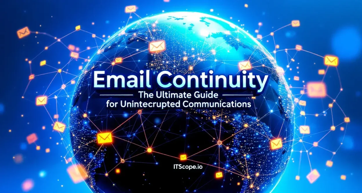 Email Continuity illustration showing uninterrupted communication concepts