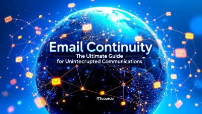 Email Continuity illustration showing uninterrupted communication concepts