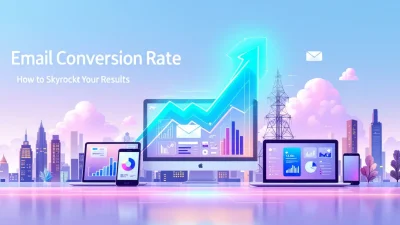 Email Conversion Rate illustration showing strategies for boosting conversions.