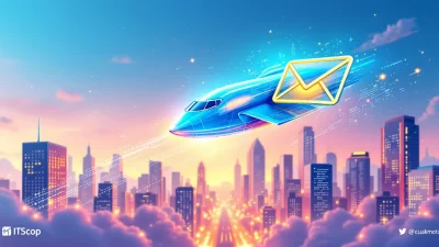 Email Deliverability Optimization illustration showing a successful email reaching an inbox