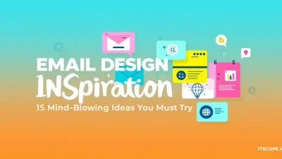 Email design inspiration illustrations showing creative ideas discussed in the blog