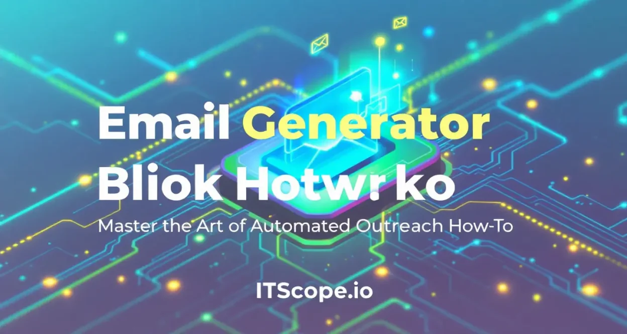 Email generator illustration showcasing automated email concepts