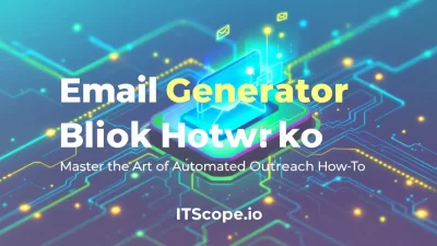 Email generator illustration showcasing automated email concepts