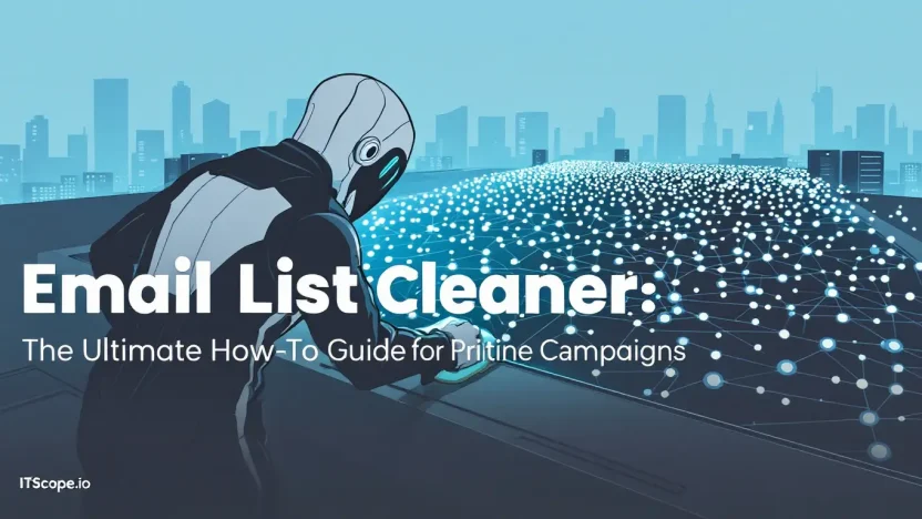 Email List Cleaner graphic detailing cleaning techniques for email marketing campaigns