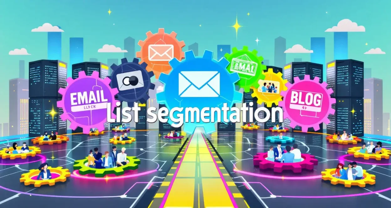 Email List Segmentation illustration depicting strategic list diversification and enhanced engagement