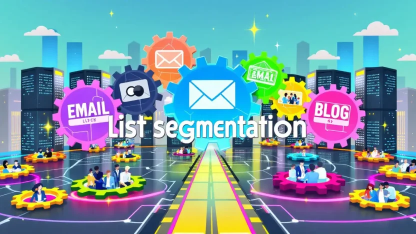 Email List Segmentation illustration depicting strategic list diversification and enhanced engagement