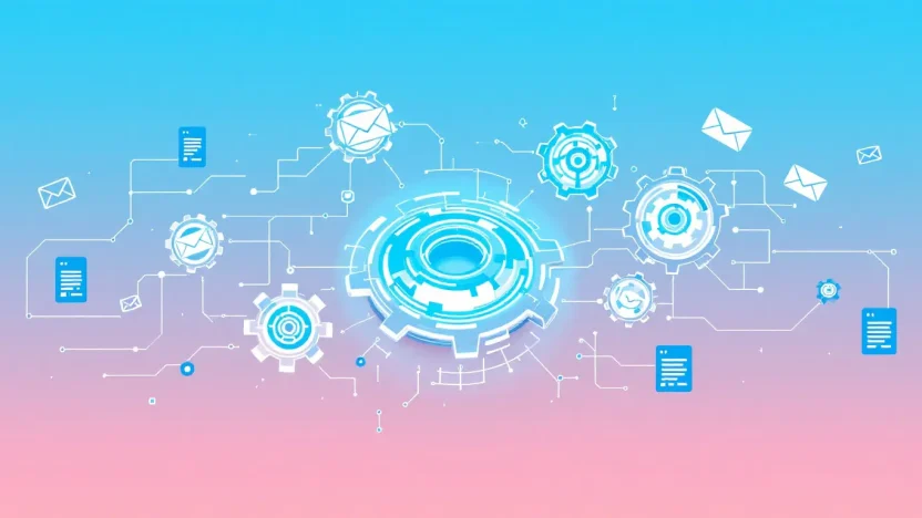 Email Marketing Automation Workflow illustration showing a seamless automation process in digital marketing