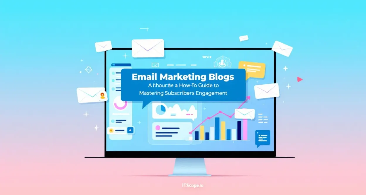 Email marketing blogs illustration showing key strategies for subscriber engagement