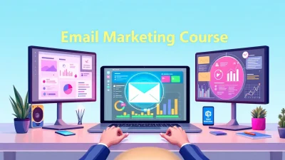 Email Marketing Course illustration depicting key strategies and concepts in a how-to guide