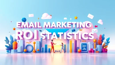 Infographic of email marketing ROI statistics showing key data and insights from the ultimate guide.