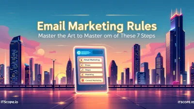 Email marketing rules illustration showing steps to successful campaigns