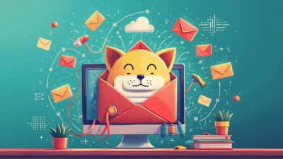 Email Pet illustration demonstrating communication mastery concepts