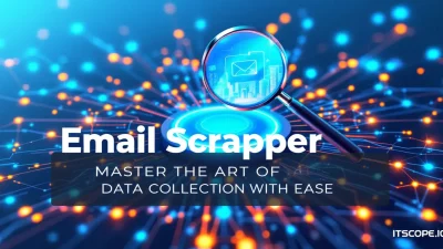 Email Scrapper illustration showing data extraction tools and techniques