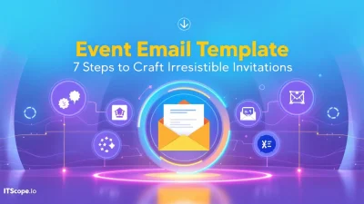 Event Email Template illustration showing steps for crafting effective invitations