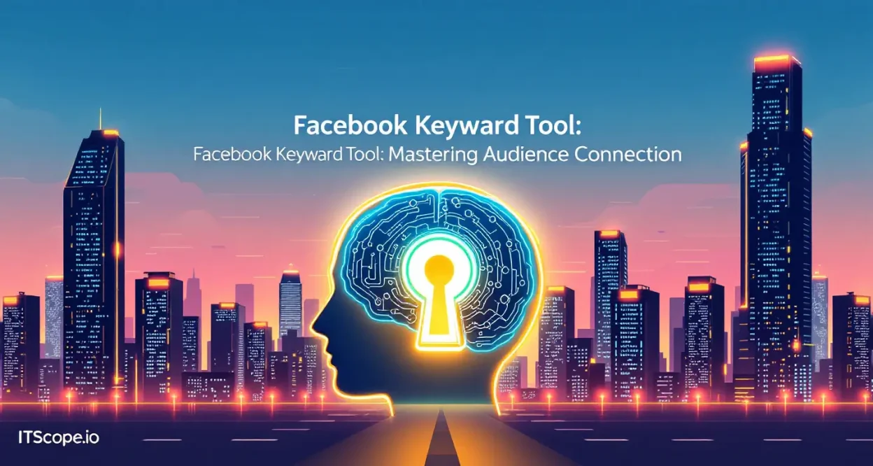 Facebook Keyword Tool illustration showing key strategies for audience engagement