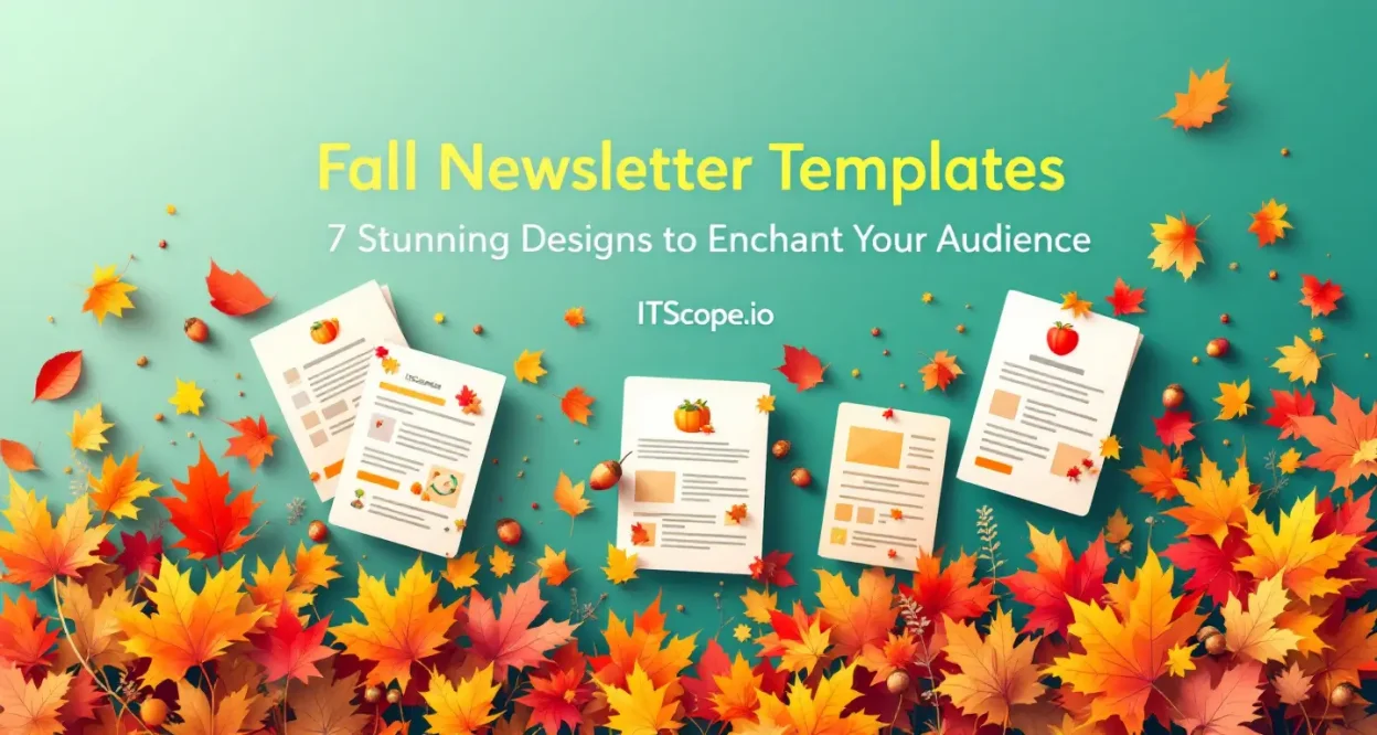 Fall Newsletter Templates illustration showcasing stunning designs for engaging autumn newsletters