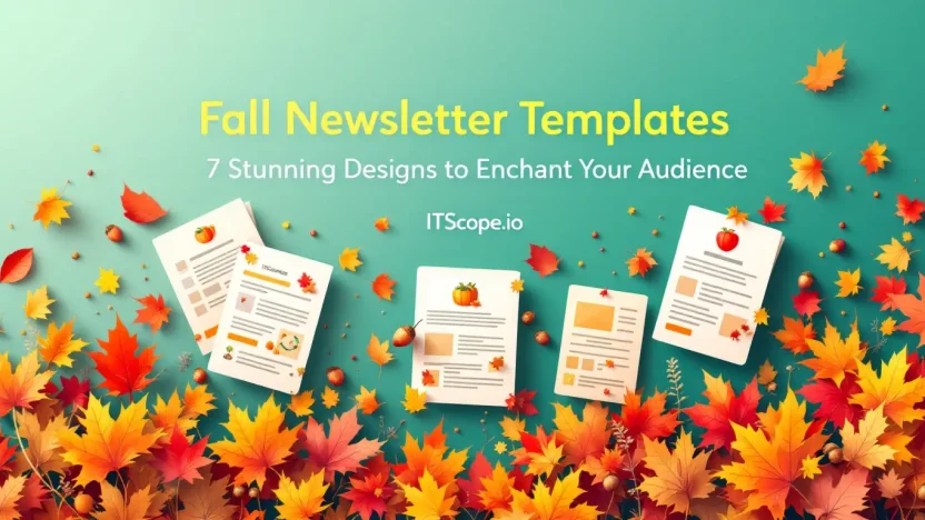 Fall Newsletter Templates illustration showcasing stunning designs for engaging autumn newsletters