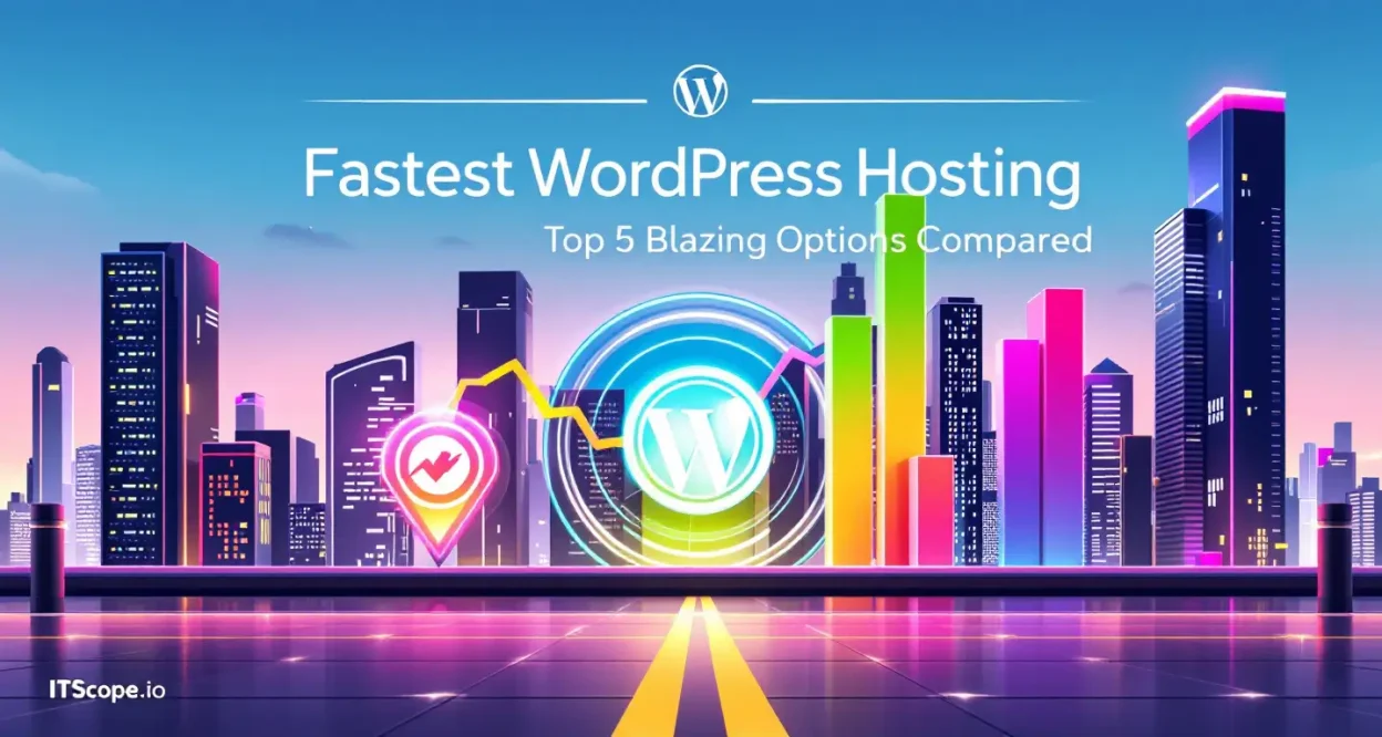 Fastest WordPress Hosting comparison illustration showcasing top hosting options