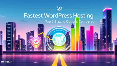 Fastest WordPress Hosting comparison illustration showcasing top hosting options