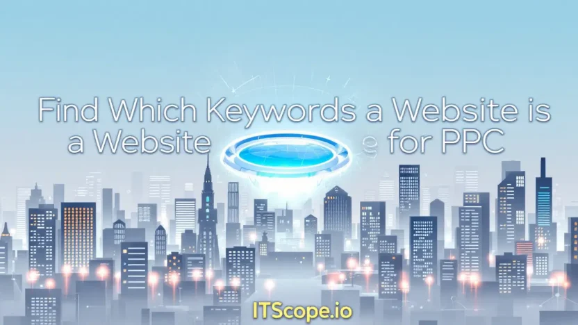 Find which keywords a website is using for PPC illustration with analytics and search elements