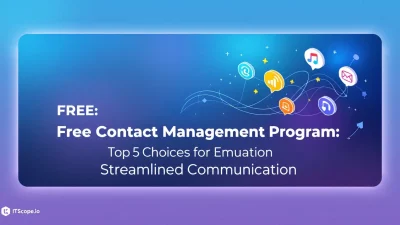 Free Contact Management Program tools illustrated with connectivity elements