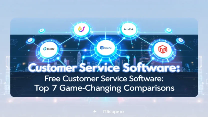 Free customer service software comparison illustration displaying top software choices