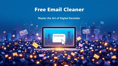 Free email cleaner illustration showing the process of organizing and decluttering an inbox as discussed in the blog