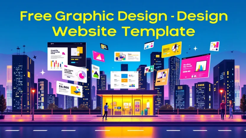 Free Graphic Design Website Templates displayed in a colorful and dynamic layout, capturing the essence of modern design trends.