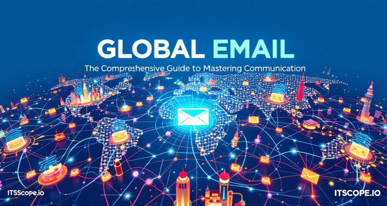 Global Email networking illustration showing key strategies and insights discussed in the comprehensive guide