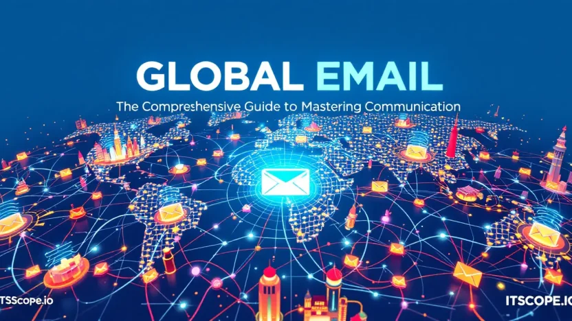 Global Email networking illustration showing key strategies and insights discussed in the comprehensive guide