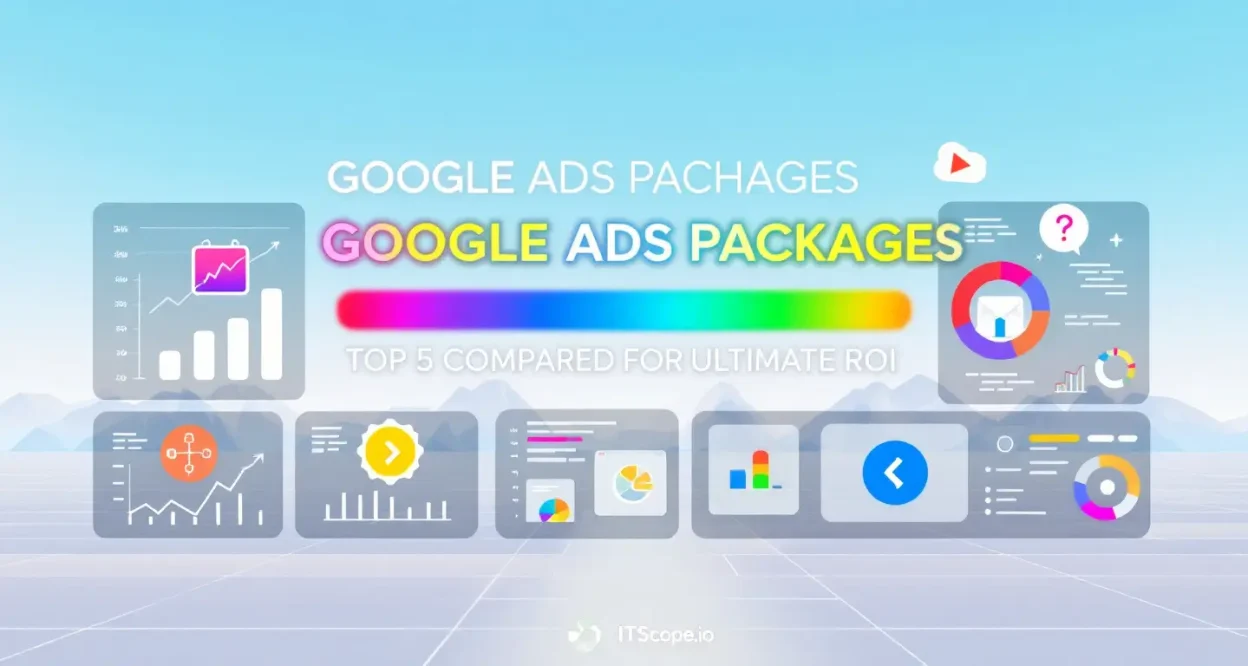 Google Ads Packages comparative illustration showing top package features and benefits