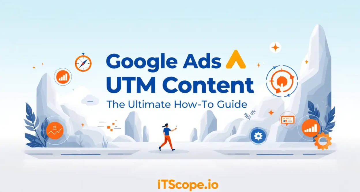 Infographic showcasing Google Ads UTM Content strategy