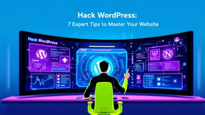 Hack WordPress illustration depicting expert tips for mastering website performance