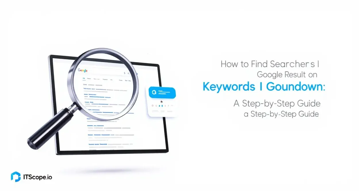 How to find keywords illustration showing Google's search results with highlighted keywords