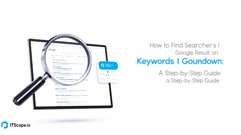 How to find keywords illustration showing Google's search results with highlighted keywords