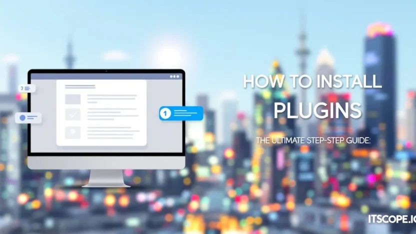 How to install plugins illustration showing a detailed step-by-step process