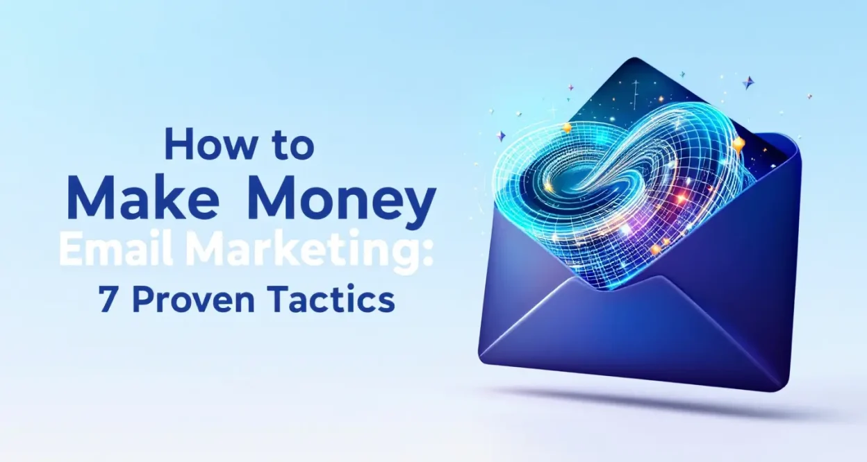 How to Make Money with Email Marketing illustration showing key revenue-boosting strategies