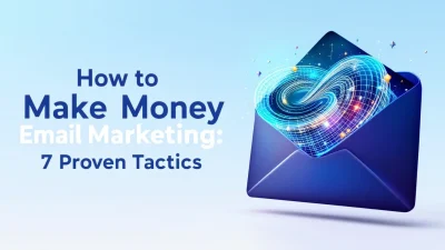 How to Make Money with Email Marketing illustration showing key revenue-boosting strategies