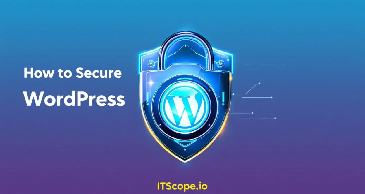 How to Secure WordPress Site - digital lock securing WordPress logo