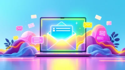 Importance of Subject Line in Email illustrated by highlighted email subjects on a vibrant computer screen