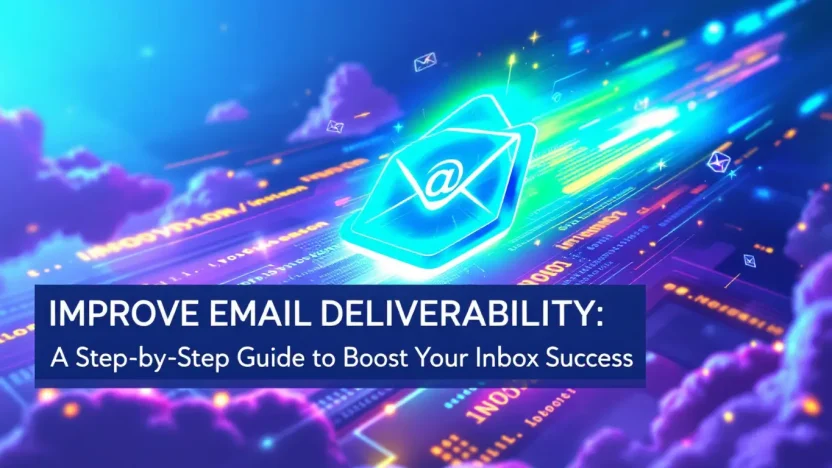 Improve email deliverability illustration showcasing key techniques for optimal inbox success