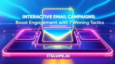 Illustration of interactive email campaigns highlighting key strategies and dynamic elements