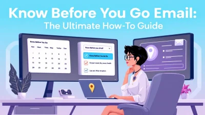 Know Before You Go Email guide illustration with calendar and checklist