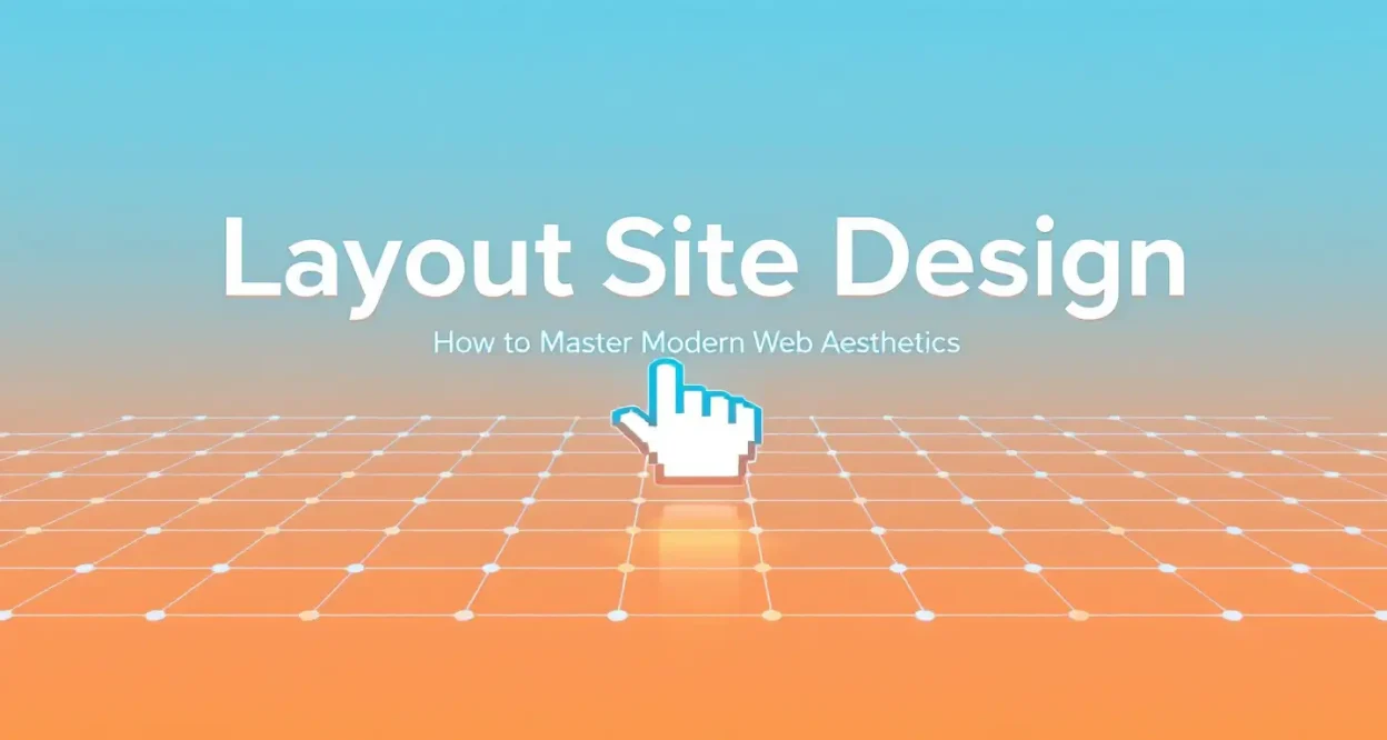 Layout site design illustration showing modern web aesthetics and design concepts